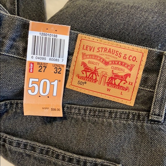 Brand new Levi black washed denim jeans. - Picture 3 of 8